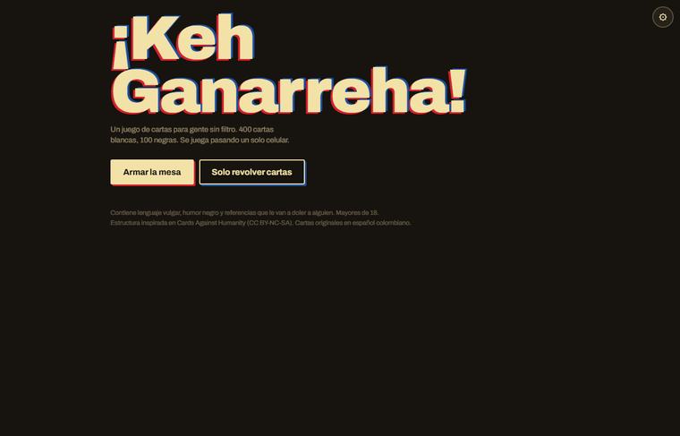 La entrada de ¡Keh Ganarreha! con el aviso de mayores de 18